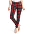 Printed Jasmine Zip Pocket Leggings - Red Plaid