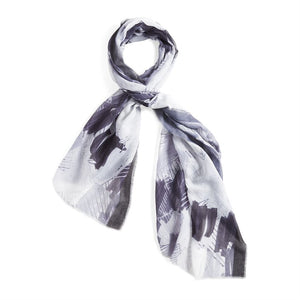 Kaia Oblong Scarf - Black/White Abstract - Final Sale - Black/White Abstract