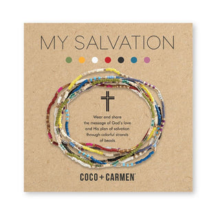 Salvation Matte Seed Bead Bracelet - Gold Multi