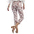 OMG Straight Leg Printed Fringe Capri Jeans - Pink/White Floral - Final Sale - Pink/White Floral