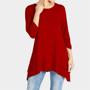 Double Layer Tunic - Tango Red