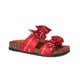 Bandana Printed Knotted Sandals - Red