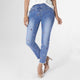 OMG Straight Leg Embroidered Capri Jeans - Medium Denim - Final Sale - Medium Denim