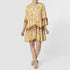 Payton Ruffle Sleeve Dress - Mustard Floral Print