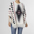 Nora Eyelash Aztec Poncho - Cream/Multi