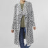 Suzie Long Spotted Eyelash Cardigan with Collar - Black/Winter White