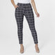 Printed Jasmine Zip Pocket Leggings - Black/Cream Plaid