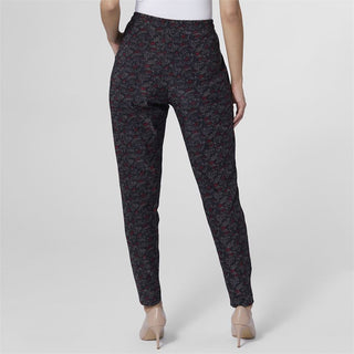 Printed Jasmine Traveler Pant - Black/Red/Tan