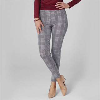 OMG Skinny Printed Jeans - Black/White Plaid - Final Sale - Black/White Plaid