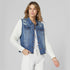 OMG Super Stretch Denim Jacket with Sweater Sleeve - Medium Denim