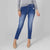 OMG Skinny Ankle Side Zipper Bottom Jeans - Medium Denim - Final Sale - Medium Denim