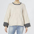 Linnea Super soft Color Block Cable Sweater - Cream - Final Sale