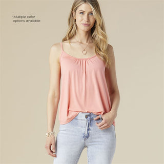 Elsie Adjustable Gathered Cami - Dusty Blue