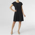 Francis Flutter Sleeve Dress - Black