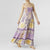 Sherri Smocked Tiered Maxi Dress - Cream/Purple Paisley