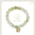 Life is a Journey. Enjoy the ride. Gemstone Bracelet - Green