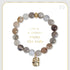 Life is a Journey. Enjoy the ride. Gemstone Bracelet - Grey