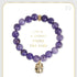 Life is a Journey. Enjoy the ride. Gemstone Bracelet - Purple