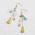 Amelia Earrings - Green/Tan