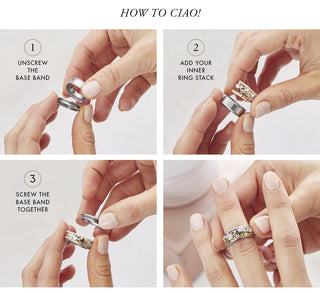 Flavia Ring Stack - Gold
