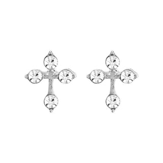 Silver Cross of Light Earrings - Silver