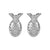 Silver Pineapple Earrings - Final Sale - Silver