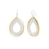 Mixed Metal Open Tear Drop Dangle