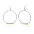 Silver Hoop with Metal Bar