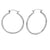 Silver Wavy Hoop Earrings - Silver