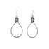 Antique Silver Knotted Tear Drop Earrings