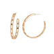 Antique Gold Chain Design Hoop Earrings - Final Sale - Antique Gold