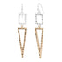 Rect-Tri Dangle Earrings - Mixed Metal