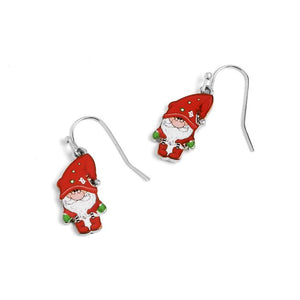 Gnome Dangle Earrings - Red - Final Sale - Red
