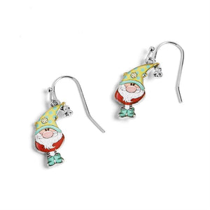 Gnome Dangle Earrings - Lime Dot - Final Sale - Lime
