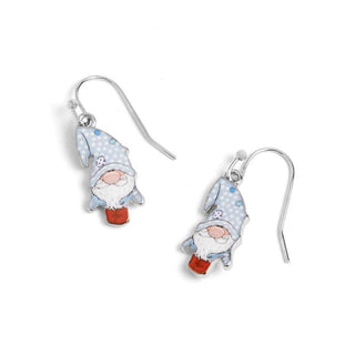 Gnome Dangle Earrings - Blue Dot - Final Sale - Blue