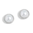 Silver Rope Pearl Stud Earrings