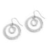Silver Double Circle Hoop Earrings