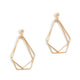 Small Gold Delicate Triangles Dangle Earrings - Gold