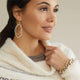Mixed Metal Double Hoop Earrings - Mixed