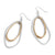 Mixed Metal Double Hoop Earrings - Mixed