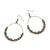Patina Beaded Hoop Earrings - Brass