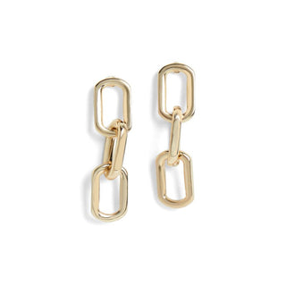 Gold Links Hoop Earrings - Gold