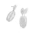 Silver Double Oval Earrings - Final Sale - Silver