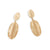 Gold Double Oval Earrings - Final Sale - Gold