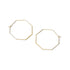 Gold Octagon Hoop Earrings