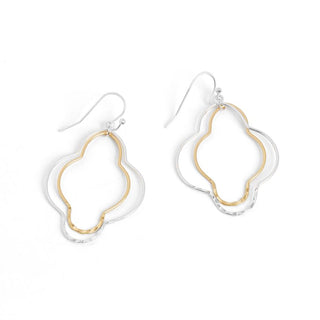 Double Splendid Mixed Metal Earrings - Mixed Metal