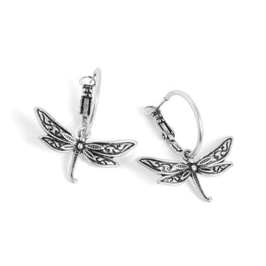 Enchanted Dragonfly Earrings - Silver
