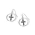 Cross inside Silver Dangle Earrings