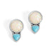 Pearl Stud with Turquoise Earrings