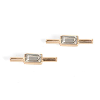 Gold Straight Bar Earrings - Gold